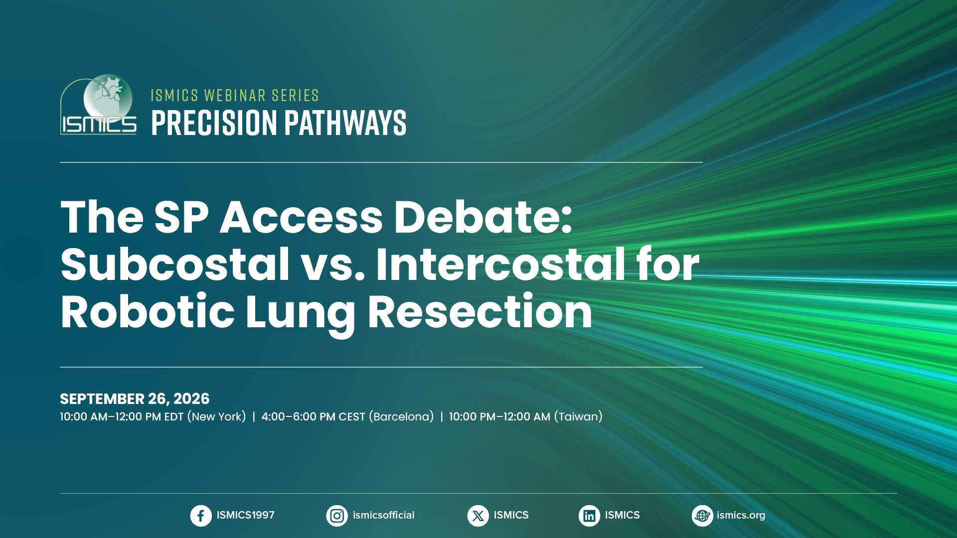 ISMICS Webinar Series: Precision Pathways - 01